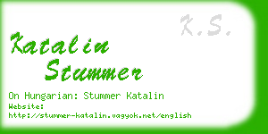 katalin stummer business card